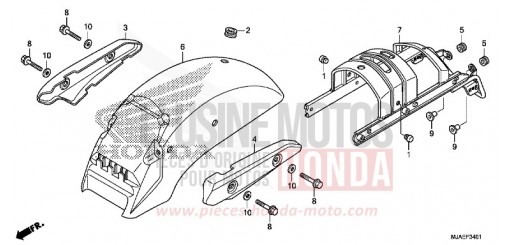 REAR FENDER (VT750C2B/C2S) VT750C2BE de 2014